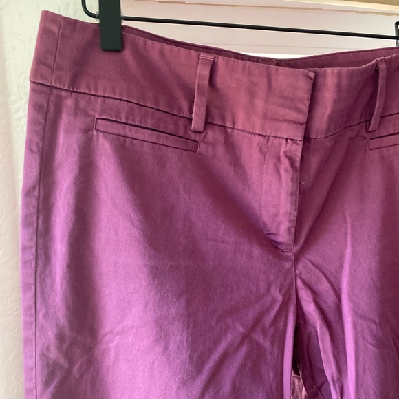 LOFT Original Crop Pants Purple Size 10 - Picture 4 of 10